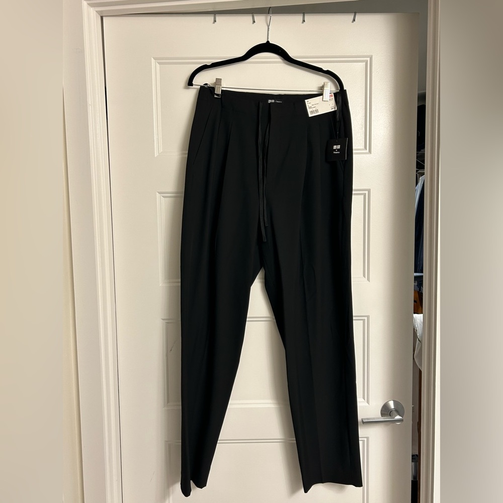 NWT Uniqlo x Theory collab black work slacks, size L
